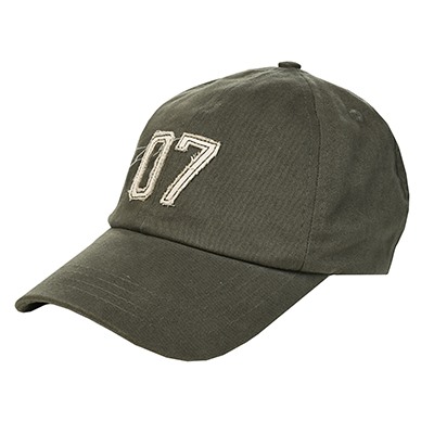 FCA Cap in olivgrün mit 07 Stick in creme auf der Vorderseite 