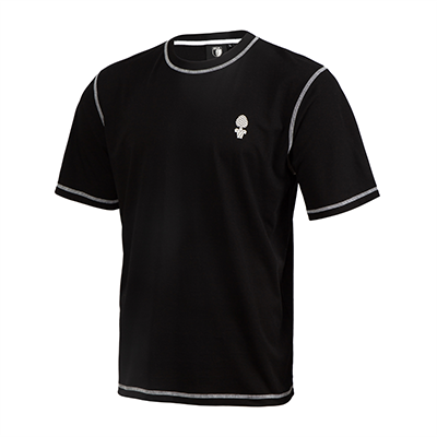 Schwarzes T-Shirt, Vorderansicht.