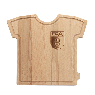 Holzbrett in form von ein Trikot mit FCA Wappen