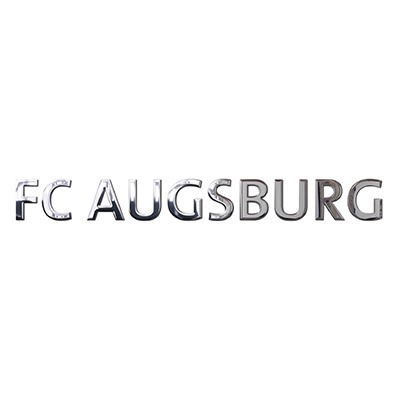 FC Augsburg Schriftzug Aufkleber in chrome