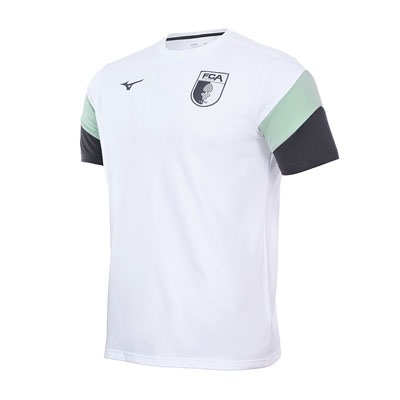 weißes T-Shirt mit FCA Wappen und Mizuno Logo