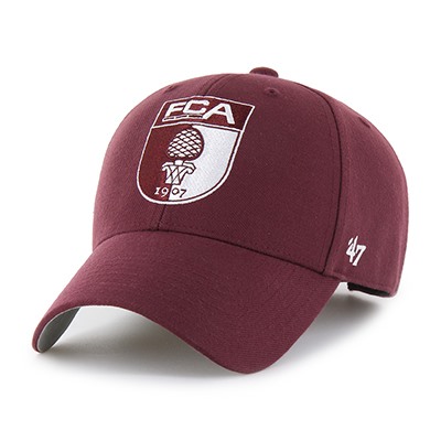 FCA Cap in bordeaux mit weißem FCA Wappen in der Mitte 